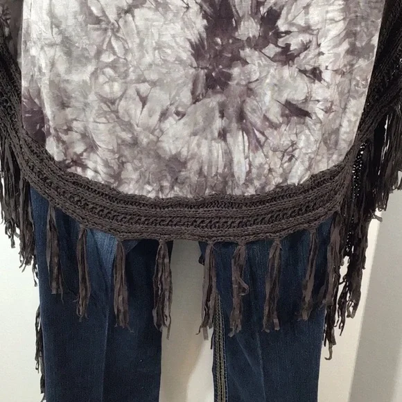 Papermoon sleeveless boho cardigan kimono L NWT - Picture 8 of 14